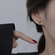 米蔓（MIMORE）S925銀三角耳釘女時(shí)尚潮流高級(jí)感氣質(zhì)耳飾睡覺免摘養(yǎng)耳洞防堵