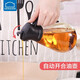 樂扣樂扣（LOCK&LOCK）玻璃油壺防漏油瓶調(diào)味醬油米醋瓶廚房家用大容量自動開合 黑色CKO101BLK 550ML