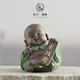 陶云尚可愛小和尚茶寵擺件紫砂小沙彌可養(yǎng)手工茶玩茶具茶桌擺件花盆擺件 有錢發(fā)