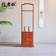 檀老板紅木家具緬甸花梨（學(xué)名：大果紫檀）客廳中式衣帽架掛衣架落地實(shí)木多功能大衣架 提籃衣帽架52*46*168CM