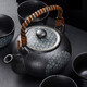 美濃燒（Mino Yaki）進(jìn)口功夫茶具茶道套裝家用復(fù)古陶瓷日本茶具套裝一壺四杯 連濤一壺四杯茶具套裝
