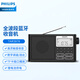 飛利浦(philips)TAR3878 全波段收音機(jī) 短波收音機(jī) 藍(lán)牙收音機(jī) 老人便攜數(shù)字插卡家用戶外充電半導(dǎo)體音箱