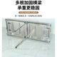豫宛之家不銹鋼桌面折疊家用商用擺攤擺席廚房水吧小吃操作臺便攜收納車載 長150寬70高72桌面對折-不銹鋼腿