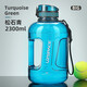 優(yōu)之優(yōu)之大肚水杯大容量噸桶男女士運動(dòng)水壺高顏值夏季健身tritan杯子 松石青-直飲款2300ml