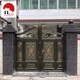 鑫中旭 鋁合金庭院門(mén)鑄鋁烤漆電動(dòng)對開(kāi)平移門(mén) 農村自建房別墅鋁合金院子大門(mén)雙開(kāi)門(mén)五福臨門(mén)款每平米價(jià)