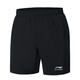 李寧（LI-NING）羽毛球服【斷碼清倉】t恤短袖速干透氣吸汗運(yùn)動(dòng)訓(xùn)練服專業(yè)比賽服 AAPR079-2男款黑色短褲 L