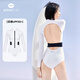 AQUAPLAY連體泳衣女性感顯瘦露背溫泉三角游泳裝防曬速干浮潛水沖浪服 白色露背連體長袖泳衣 M(96-110斤)