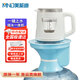 美能迪（MND）桶裝水燒水壺自動(dòng)上水加熱一體機(jī)抽水器電熱水壺全自動(dòng)桶桌飲水機(jī)煮茶泡茶底上水燒水器 1L 玻璃防燙壺白色（壺底上水）+底座