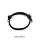 EKUSTYEE 潮牌飾品編織手繩男女款學(xué)生簡(jiǎn)約情侶手鏈一對愛(ài)情信物 黑色米蘭繩一條