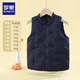 羅蒙兒童羽絨服校園服飾內(nèi)膽女童秋冬季加厚防風(fēng)輕薄女孩內(nèi)穿大童男童 藏青【羽絨馬甲】 160