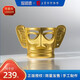 銅師傅銅面具擺件三星堆銅鍍金面具小號(hào)三星堆博物館辦公桌擺件創(chuàng)意禮物