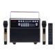 RHM 皇馬 RM-K555手機電視KTV音箱無線話筒客廳戶外內(nèi)置聲卡K歌便攜音響低音炮一體機 黑色