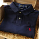 RRL拉夫勞倫Ralph Lauren經(jīng)典小馬標(biāo)刺繡短袖翻領(lǐng)純棉保羅polo衫男夏 寶藍(lán)色·紅標(biāo) S (建議130-150斤穿)