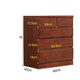 鵲棲 斗柜實(shí)木五斗柜簡(jiǎn)約現代抽屜式收納柜子儲物柜臥室美式斗櫥 高款-胡桃色60五斗(60*45*76)
