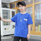 銀初男童速干短袖T恤夏季薄款冰涼透氣新款4-14歲中大兒童潮男孩半袖 boy短袖藍色 170 cm