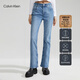 Calvin KleinJeans四季款女士潮流復(fù)古洗水微彈ck高腰合體微喇牛仔褲J223285 高腰合體靴型版-牛仔淺藍(lán)-1AA 28 160/70A（2.1尺）70CM