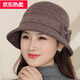 匠尺秋冬季中老年人帽子女加厚毛呢漁夫帽媽媽冬天盆帽老太太奶奶棉帽 咖啡 內里加絨【抽繩調節】