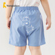 童泰夏季薄款嬰幼兒兒童寶寶純棉卡通休閑外出大pp褲嬰童短褲 藍色 100 cm