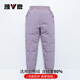 雅鹿兒童羽絨褲中大童韓版加厚保暖白鴨絨外穿羽絨褲女童打底褲 紫色 140