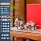 翊珗（YIXIAN）大象擺件一對新中式客廳電視柜入戶玄關(guān)裝飾品石灣公仔陶瓷工藝品 迷你款禮盒裝【順豐陸運】