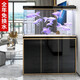 森森（SUNSUN）大型魚(yú)缸底過(guò)濾水族箱客廳家用落地玻璃生態(tài)金魚(yú)缸 屏風(fēng)隔斷款 1.2米長(zhǎng)35cm寬（黑白灰可選）