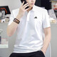 阿迪達斯（adidas）POLO衫男裝 夏季新款運動(dòng)服網(wǎng)球服休閑半袖速干透氣短袖T恤男 HR8729/梭織/白色/主圖款 M