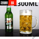 無鉛玻璃啤酒杯1L加厚超大號扎啤杯酒吧KTV超大容量英雄杯 超大號玻璃啤酒杯(1300ML)