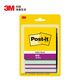 3M 便利貼 報事貼/便條紙/便簽紙/便簽本 辦公用品 學(xué)習用品文具 馬卡龍系列4色狠貼標簽 654SS-MC-5