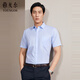 雅戈爾（YOUNGOR）短袖襯衫男素色DP免燙襯衫全棉面料舒適透氣抗皺新品 VSDP170011IFA淺藍 39