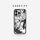 CASETIFY 搖滾貓貓 適用于iPhone16/15/Pro/Max手機殼 透明黑框Magsafe iPhone 16 Pro Max