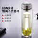 希諾雙層抗菌玻璃杯高檔商務(wù)男士便攜車載家用大容量泡茶水杯精致禮物 抗菌款：410ML-XN9607K-小熊蓋