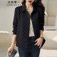 衣典零一（LEDIALYI）2026春秋季新款女裝高端休閑百搭洋氣中年小香風(fēng)外套女短款薄上衣 黑色 L （建議115-130斤)
