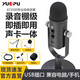 越普 電腦麥克風(fēng)筆記本USB電容麥聲卡一體唱歌K錄音手機直播游戲語(yǔ)音話(huà)筒網(wǎng)課抖音配音 AT3500官方懸臂支架套裝