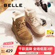 百麗（Belle）戶外休閑雪地靴女商場(chǎng)款保暖加絨短靴D1W1DDD4 棕色-絨里 38 (240mm)
