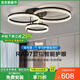 蒂凡尼亞意式客廳主燈高級感輕奢吸頂燈2024新款三室兩廳全屋燈具套餐組合 【圓形】110CM三色LED(黑)