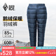 黑冰男女款外穿防寒羽絨褲戶外加厚保暖600蓬鵝絨褲 FAF8155 深藍(lán) S