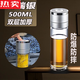 梵昱德國進口品質一鍵開蓋車載玻璃杯防摔水杯2024新款茶杯茶水分離杯 【雙層防爆免費刻字】淡雅銀-5