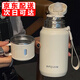 PLPC保溫杯女士新款高顏值大容量316不銹鋼學(xué)生帶蓋便攜泡茶水杯壺子 白色 600ml 【提繩+茶隔】