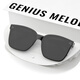 GENIUS MELODY近視太陽(yáng)鏡男墨鏡女防紫外線(xiàn)駕駛開(kāi)車(chē)專(zhuān)用眼鏡韓版潮大臉大框眼睛 D款近視墨鏡0-300配近視