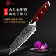 冠（Grand Sharp Art of knife）大馬士革菜刀具套裝AUS10不銹鋼芯水果刀家用切片刀廚房刀具套裝7寸大三德刀【贈刀套】