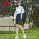 浪莎帶口袋五分鯊魚褲女外穿夏季薄款打底短褲冰絲瑜伽騎行褲收腹提臀