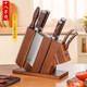 十八子作菜刀套裝復合鋼刀具廚房切片砍骨刀陽(yáng)江鋒利組合七件套 玄刃七件套