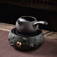 南莑粗陶側(cè)把煮茶壺電陶爐靜音自動斷電古法煮茶器小型辦公室煮茶爐子 粗陶小企茶壺600ml+電陶爐900w
