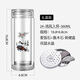 諾亞口杯雙層玻璃杯帶蓋便攜防燙男女泡茶杯辦公透明加厚水晶杯 2#360ML【清風(fēng)入懷】普