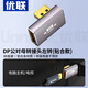 優(yōu)聯(lián)DP1.4轉接頭90度彎頭 公對母轉換頭延長(cháng)器L型直角上下左右轉換器8K60/4K144Hz 電腦顯卡顯示器接口 DP公對母-貼左彎轉接頭（購買(mǎi)彎頭請核對方向）