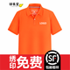 印元堂工服定制印logo工作服定做刺繡短袖文化衫t恤定制翻領(lǐng)班服印字 橙色 S