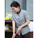 萬(wàn)嘉宜萊（WAN JIA YI LAI）酒店客房保潔工作服短袖夏季家政物業(yè)商場(chǎng)醫院后勤阿姨清潔員制服 淺灰色半袖 L