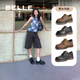 百麗（Belle）周雨彤同款玫瑰琥珀牛津鞋女休閑鞋C1K1DCM4 黑色 37 (235mm)