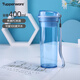 特百惠（Tupperware）晶彩400ML 男女學(xué)生運動(dòng)便攜喝水杯茶水分離塑料水杯子直飲夏季 冰水藍400ml