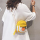 鷗咖諾 可愛(ài)帆布小包包女時(shí)尚元氣少女學(xué)生手機包韓版小清新兒童斜挎包 黃色【帶胡蘿卜】 帶小企鵝掛件
